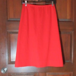 RED WOOL LINED SKIRT PENDLETON size 10